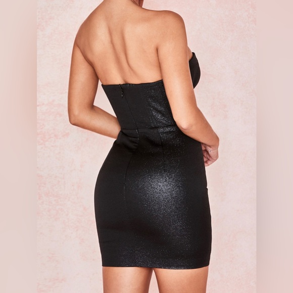 House of CB Eevi Black Sparkle Corset Dress - Picture 2 of 6